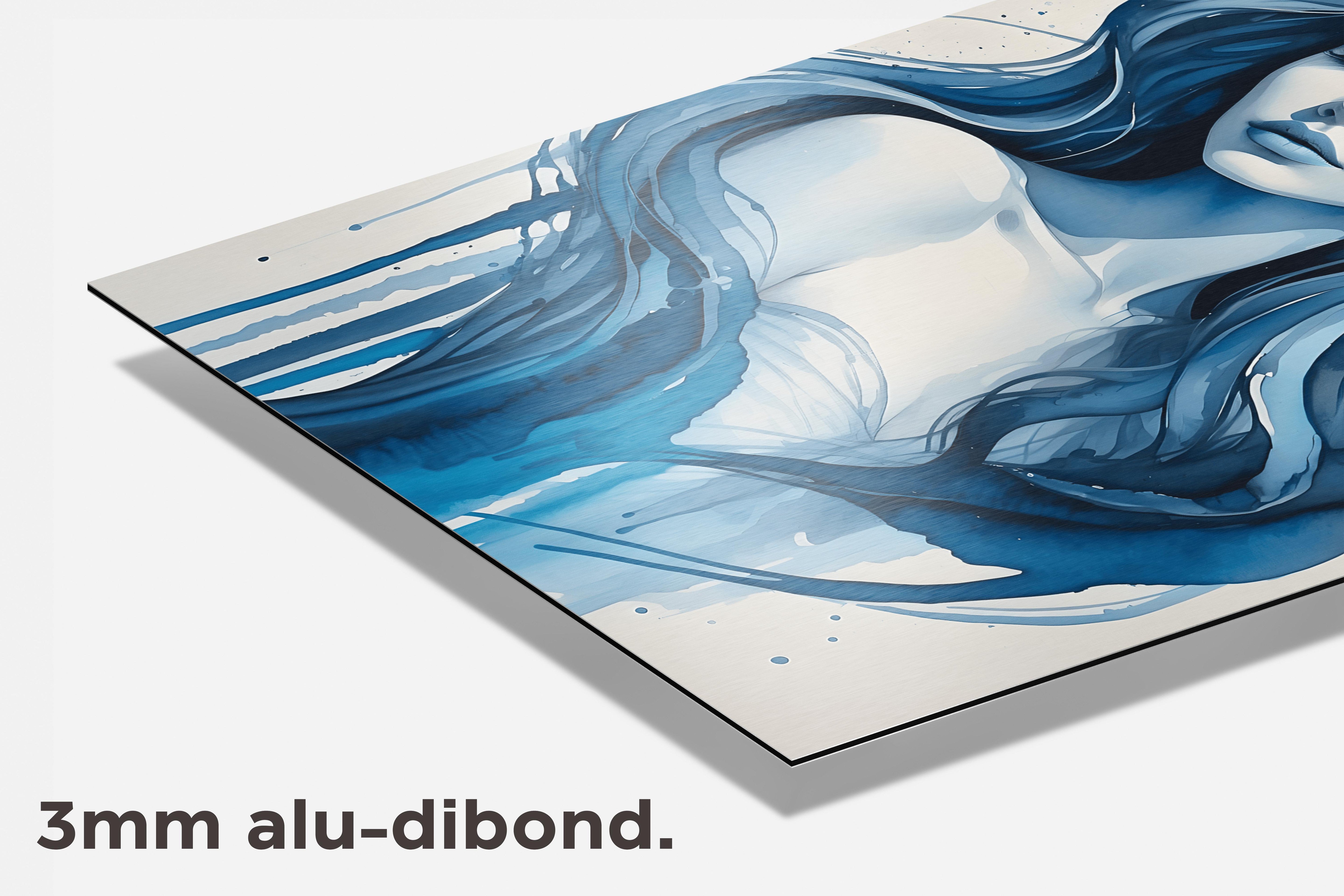 Vrouw in Blauw dibond detail