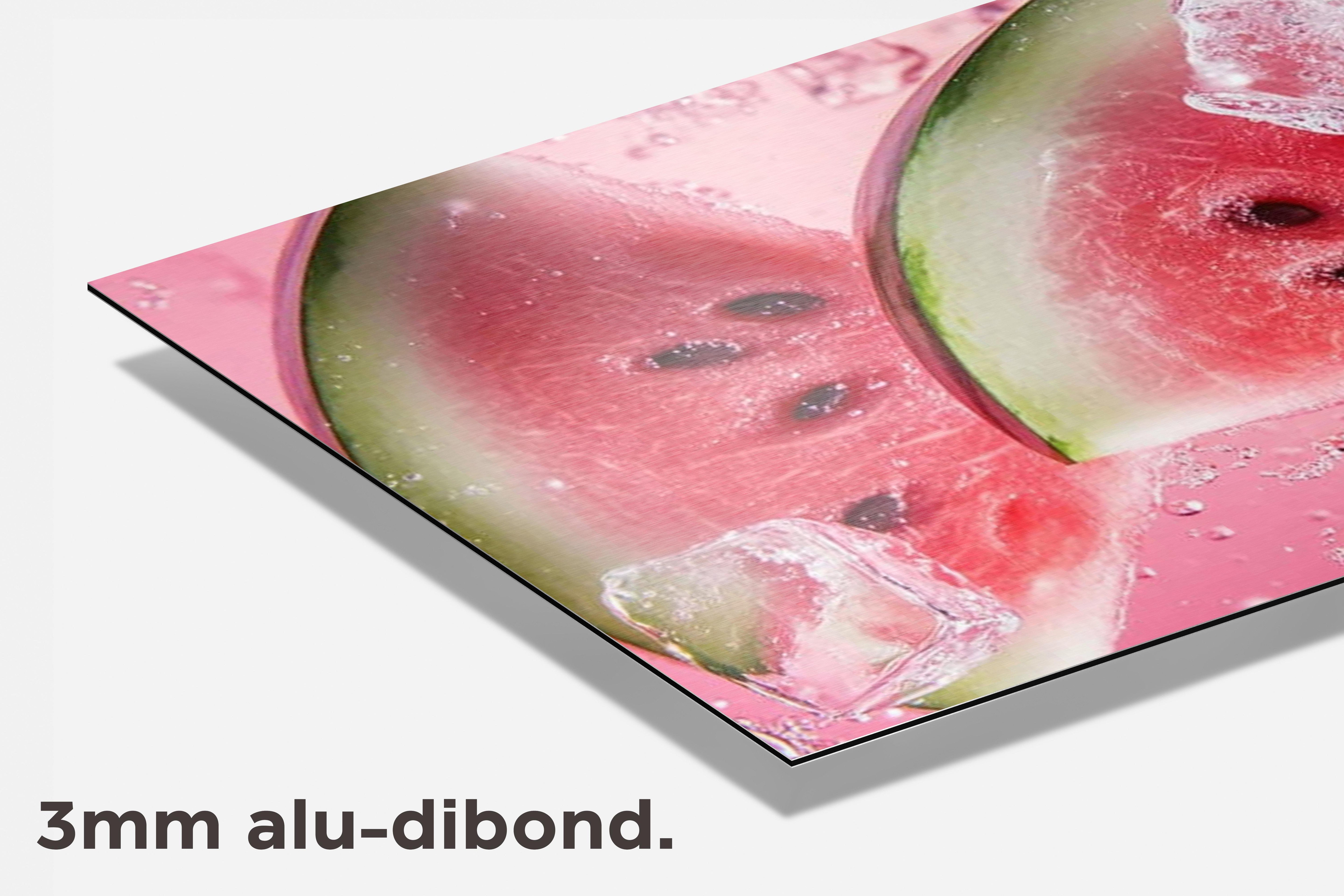 Watermeloen dibond detail
