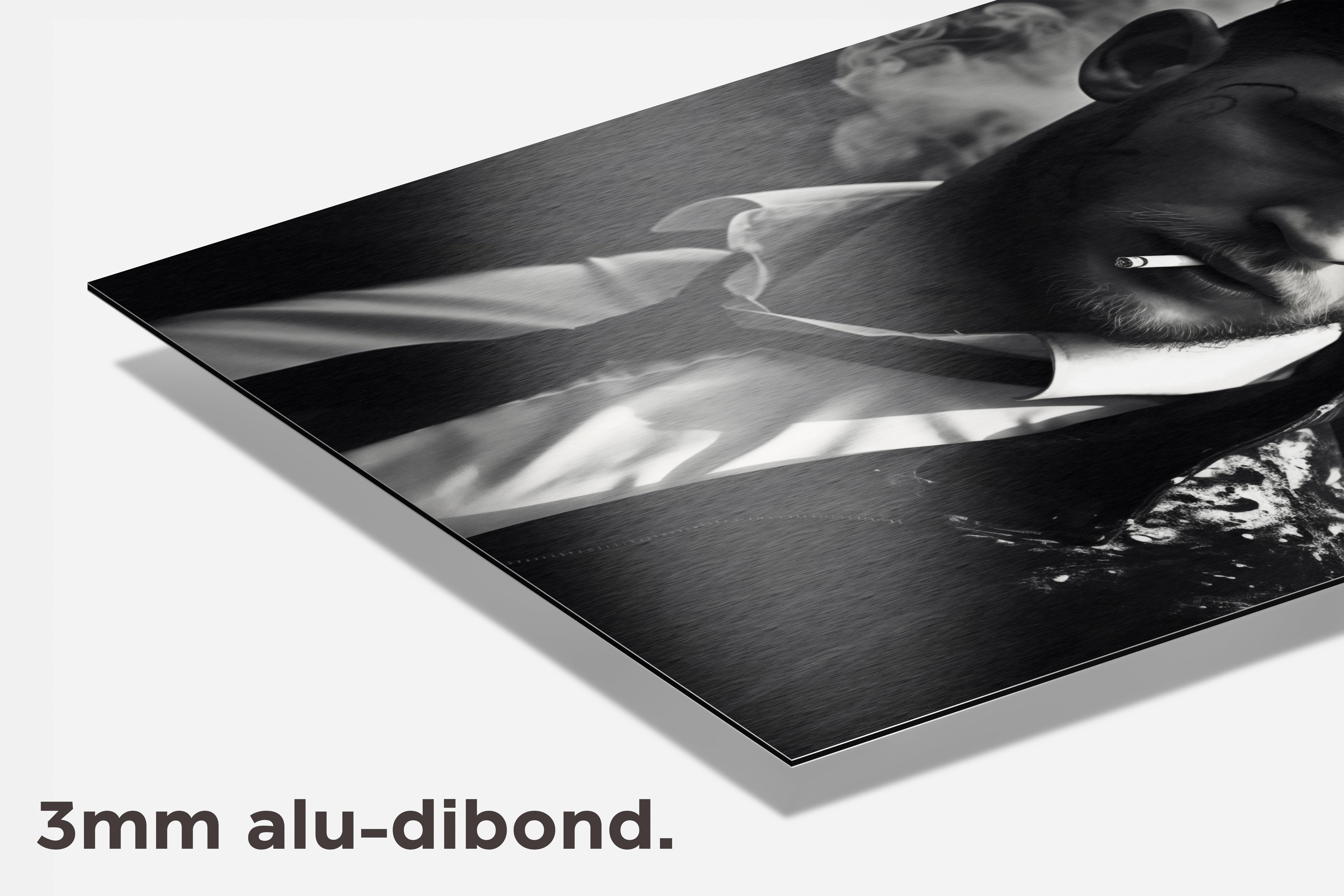 Tom Hardy Zwart Wit dibond detail