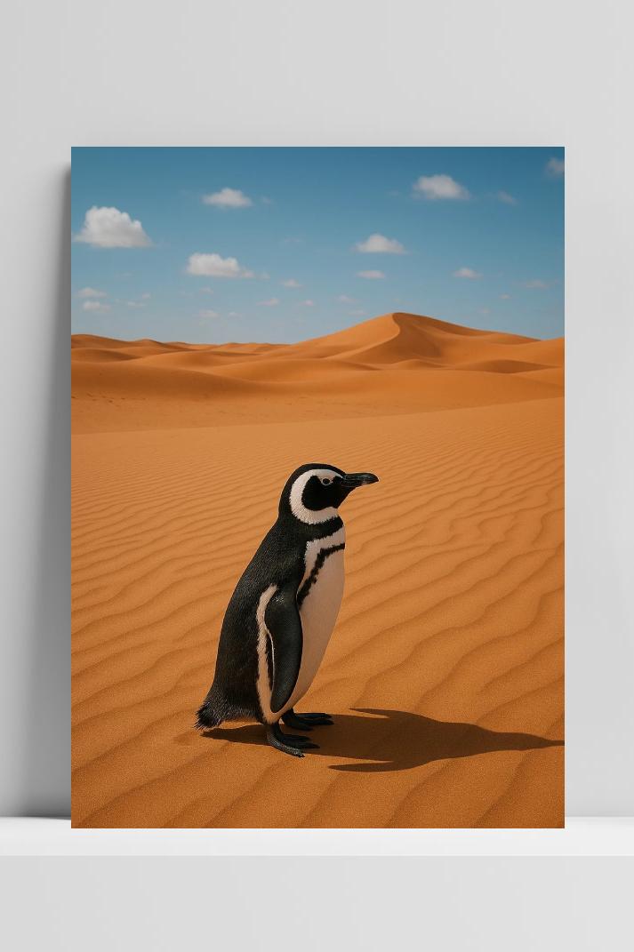 Penguin Desert poster van 25 Artstreet