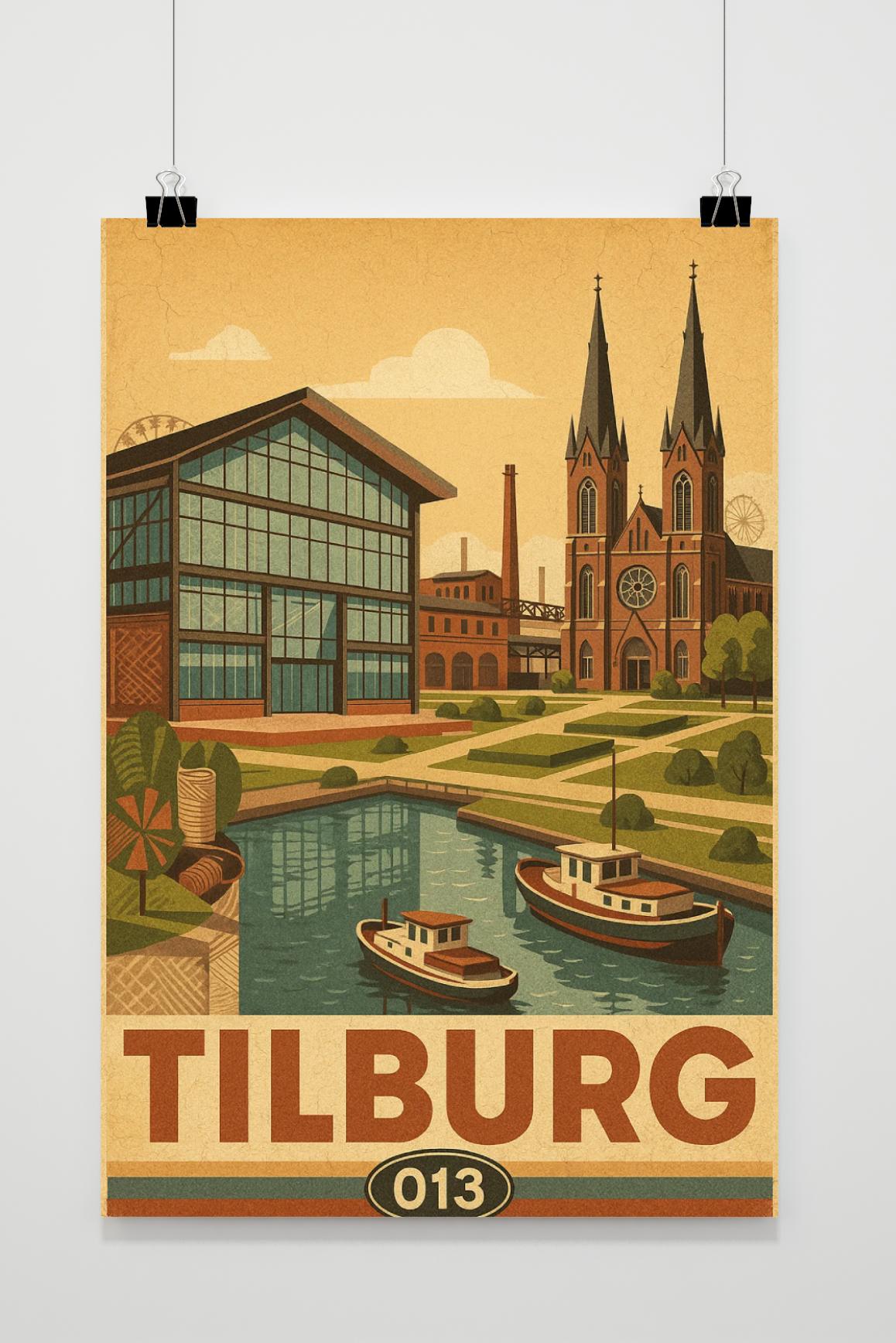 Tilburg Netherlands Vintage Text poster van 25 Artstreet