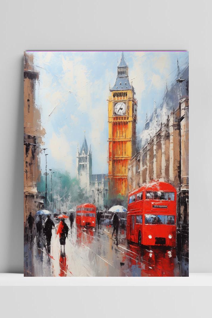 London Big Ben op 3mm aluminium dibond