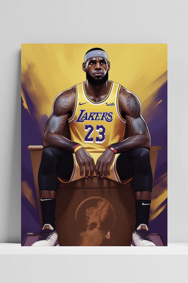 Lebron James Troon op 3mm aluminium dibond
