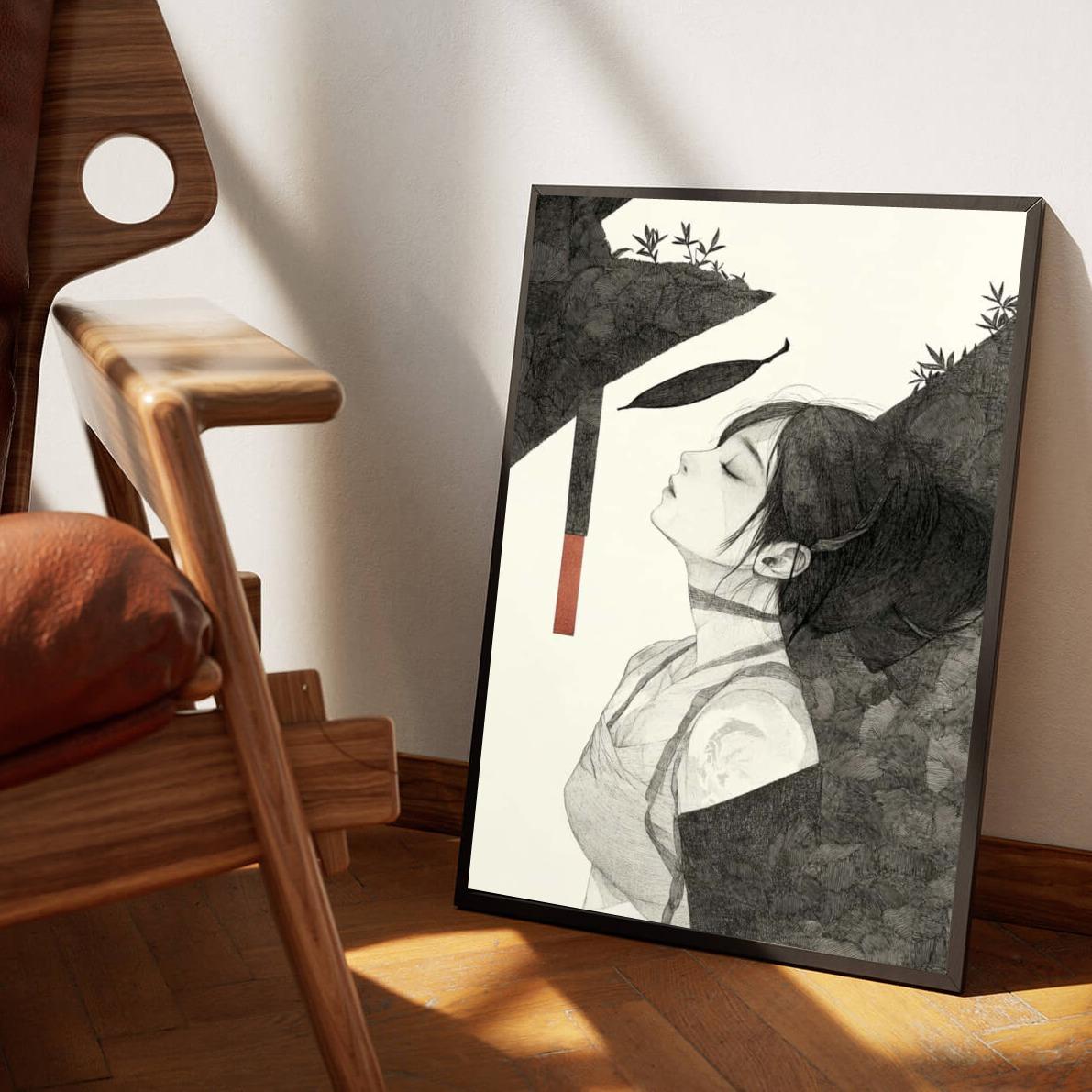Woman Art dans un intérieur