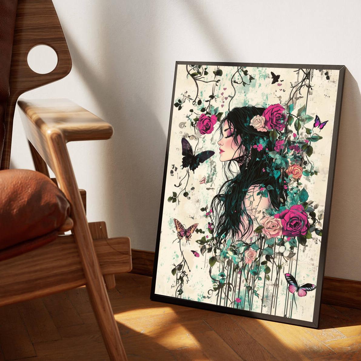 Woman Rose en un interior