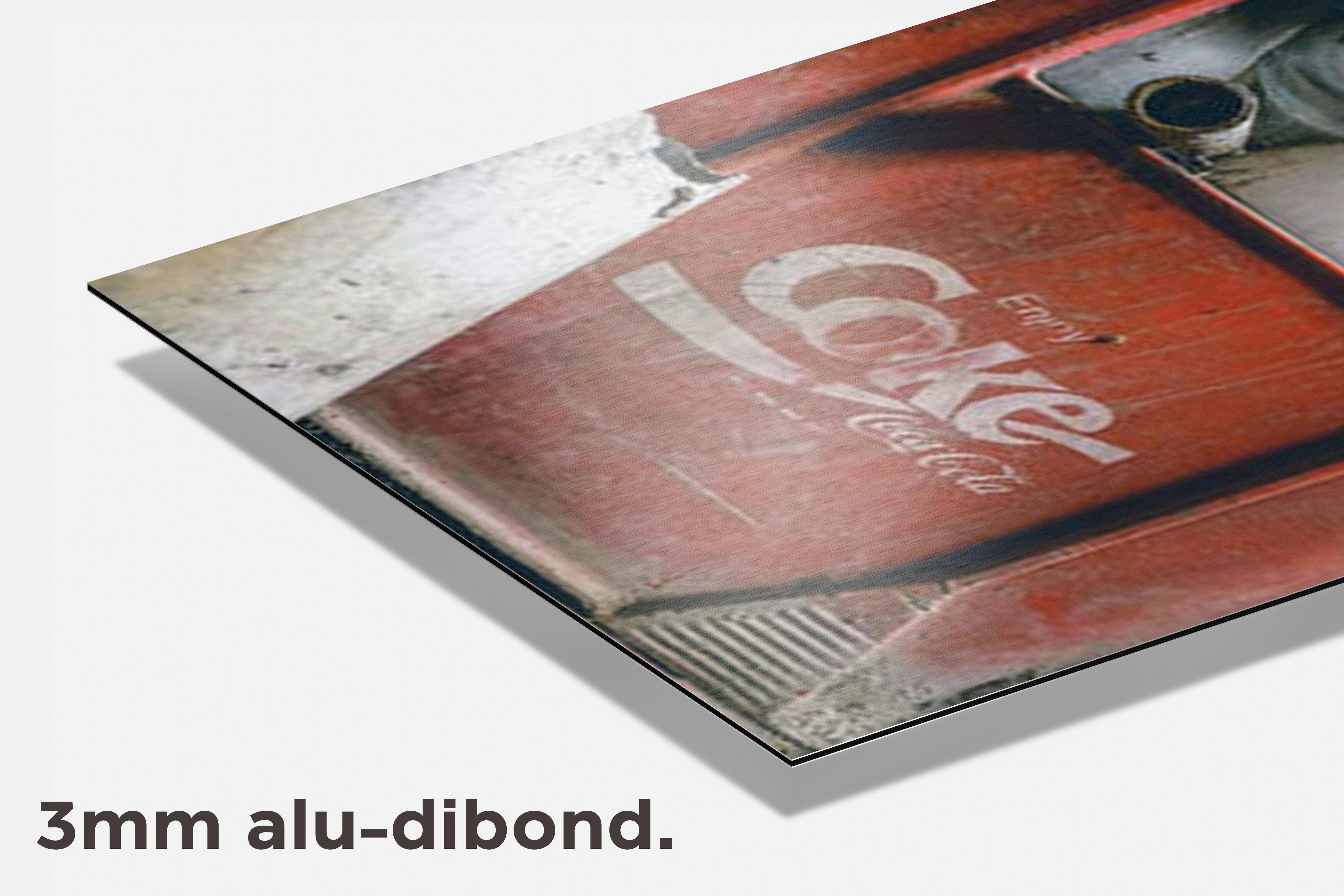 Coca Cola Fles Vintage dibond detail
