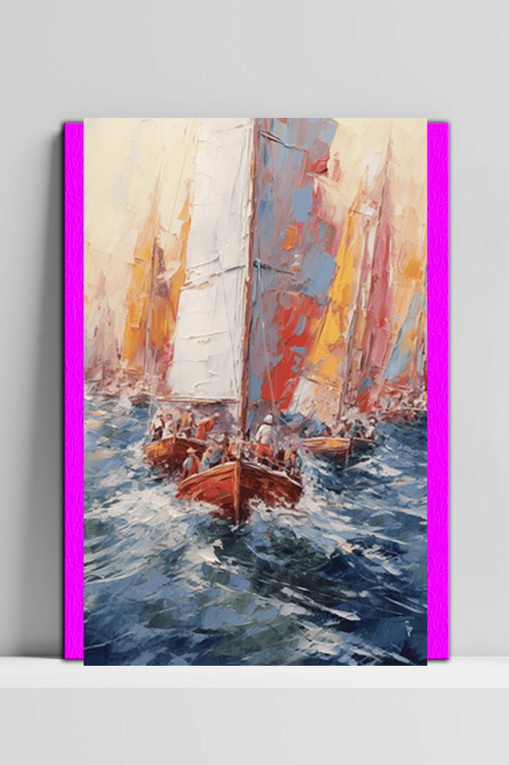 Zeil Boot op 3mm aluminium dibond