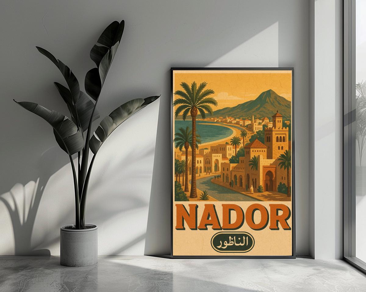 Nador Morocco Vintage Text poster van 25 Artstreet
