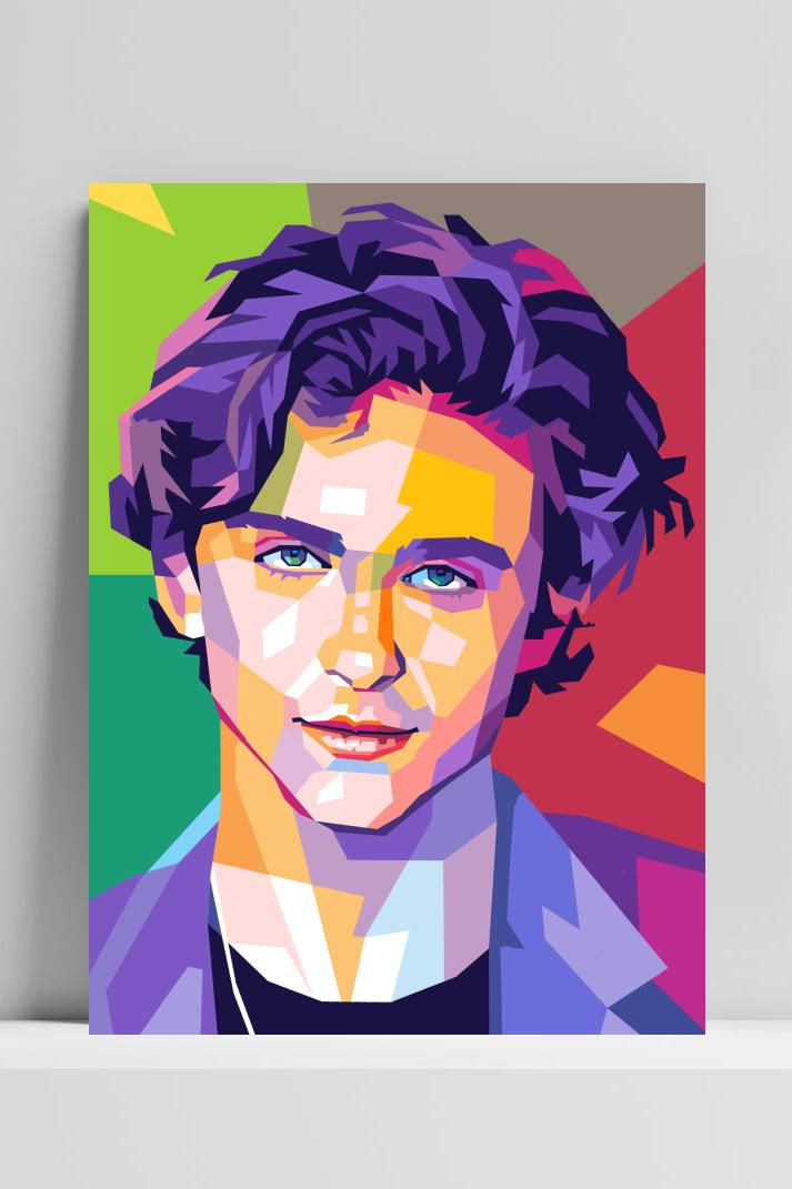 Timothée Chalamet op 3mm aluminium dibond