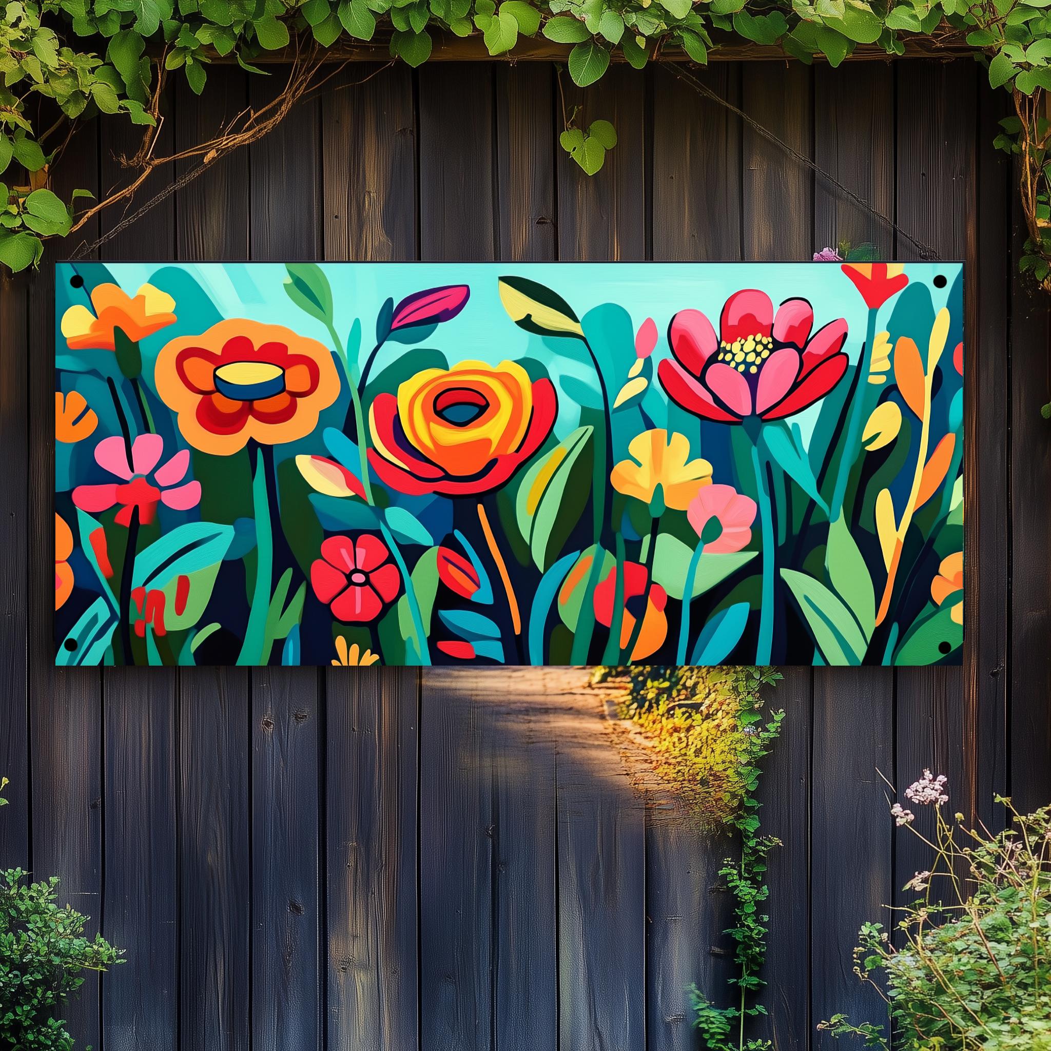 Tuinposter Kleurrijke Bloemen van 25 Artstreet