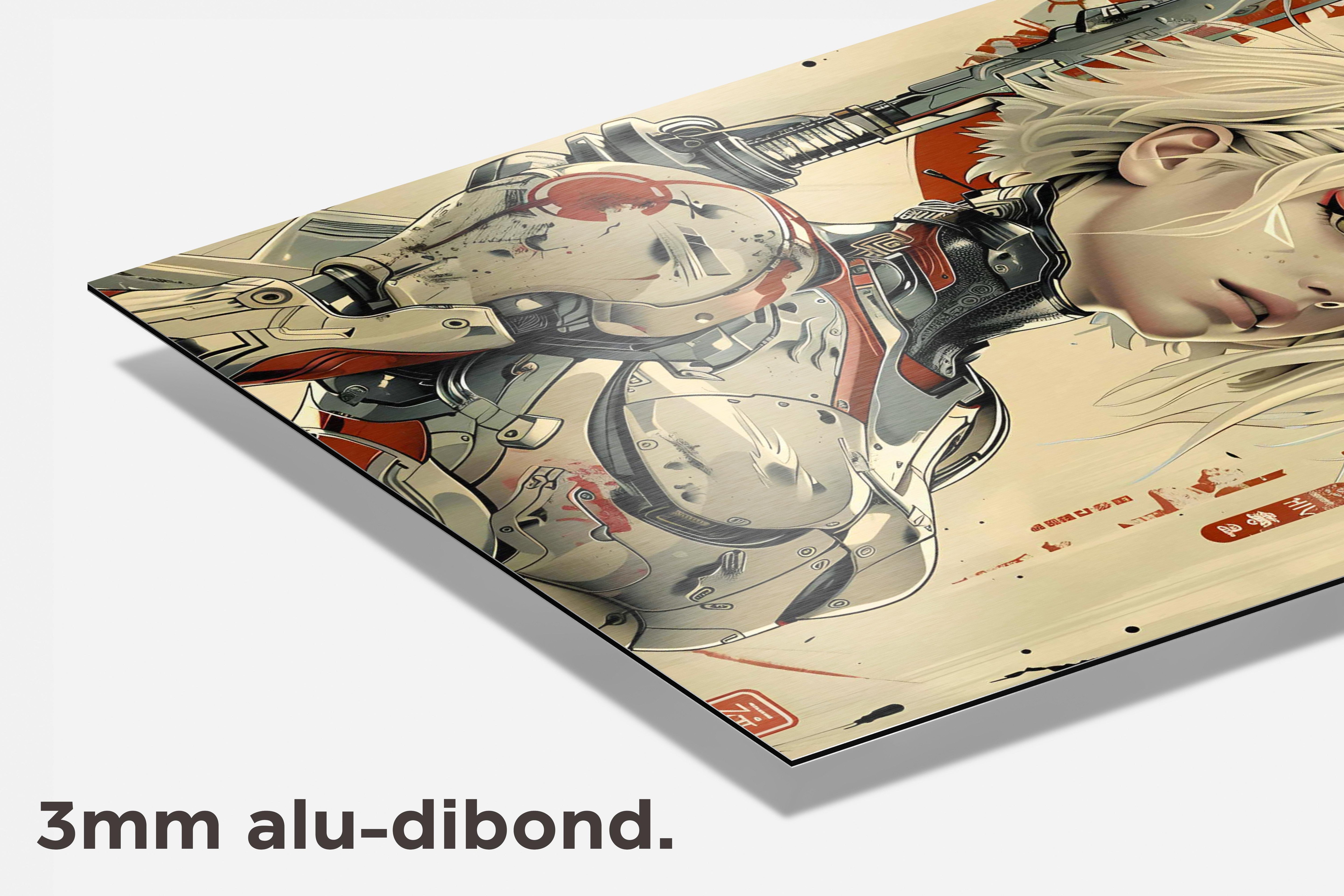 Cyborg Vrouw dibond detail