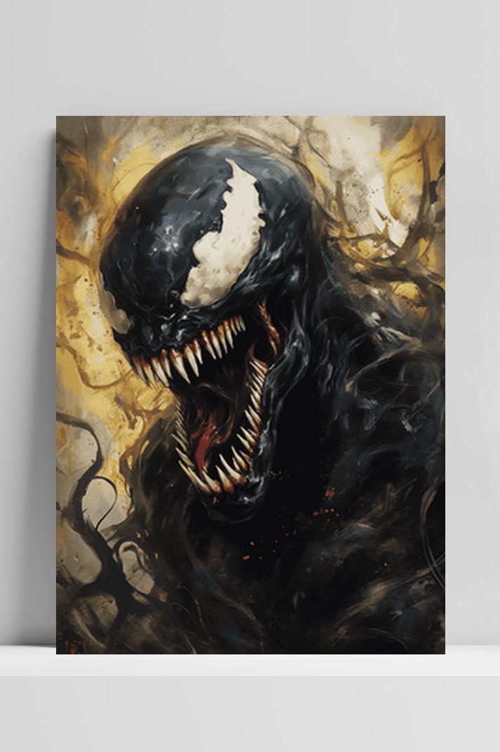 Venom Abstract op 3mm aluminium dibond