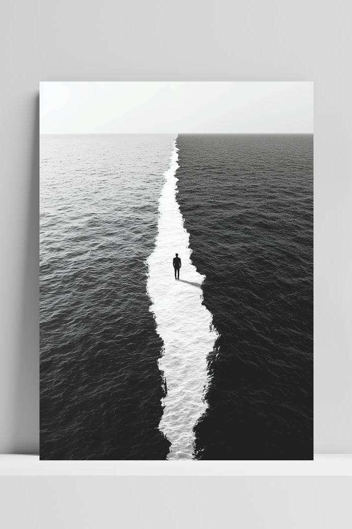 Midden van de Zee op 3mm aluminium dibond