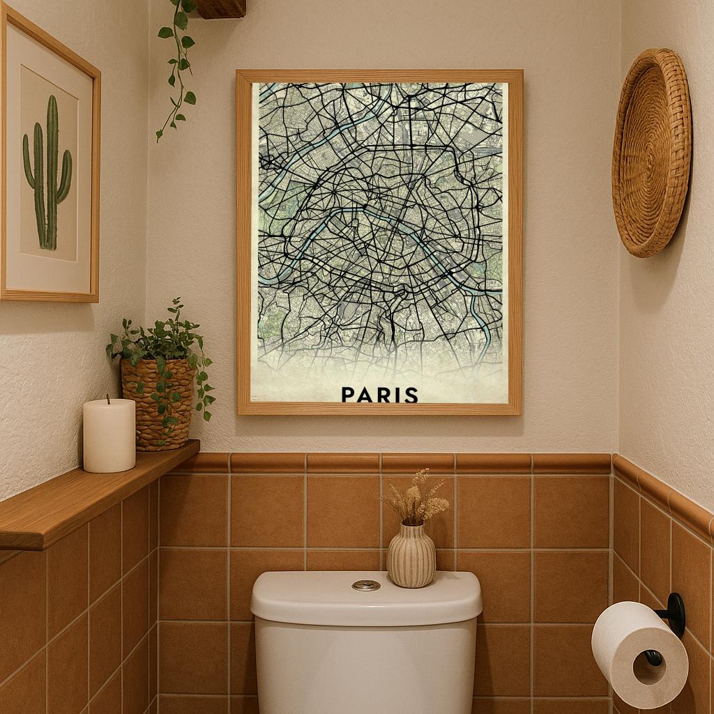 Paris France Vintage poster sfeerbeeld 3