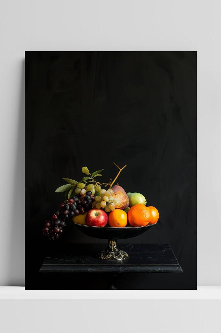 Fruitschaal op 3mm aluminium dibond