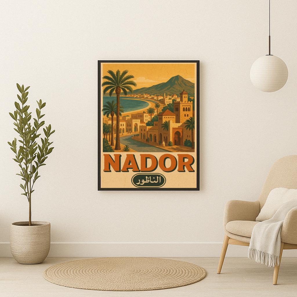 Nador Morocco Vintage Text poster sfeerbeeld 2