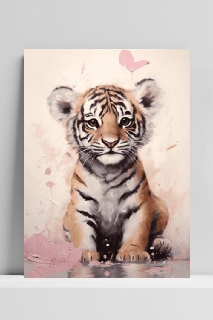 Welpje Abstract op 3mm aluminium dibond