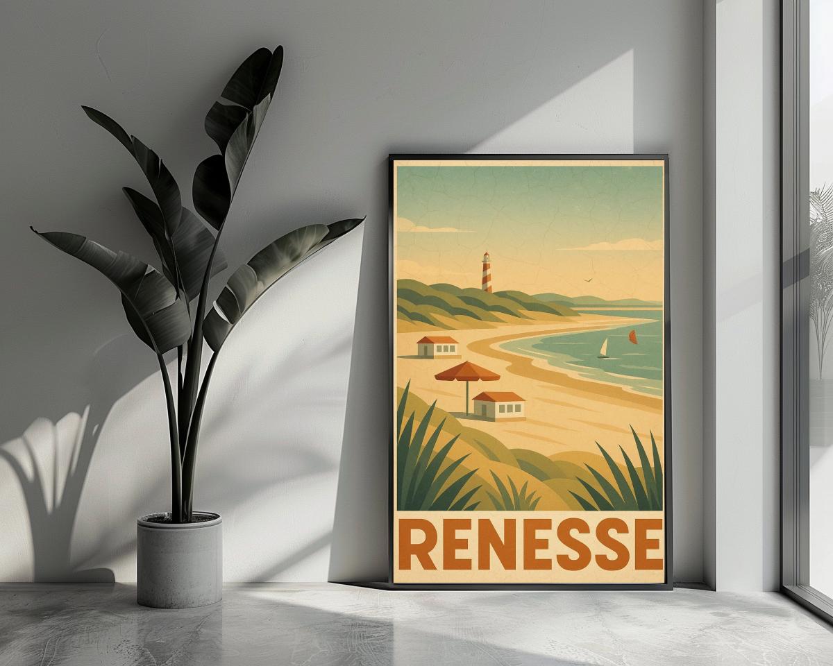 Renesse Text Vintage poster van 25 Artstreet