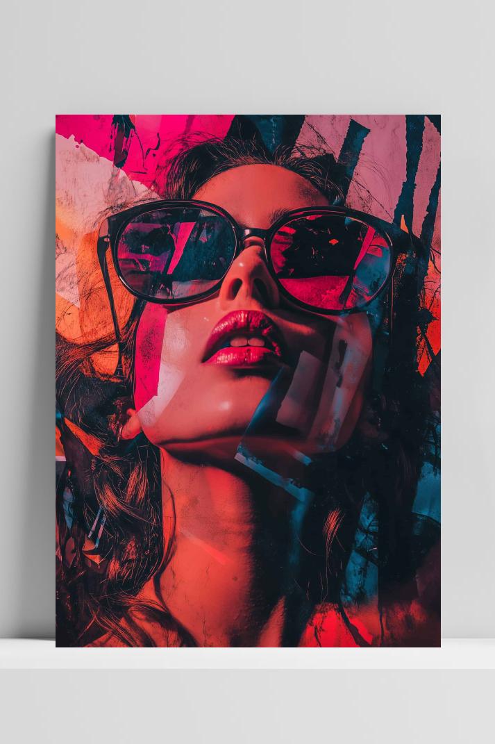 Vrouw Overlay op 3mm aluminium dibond
