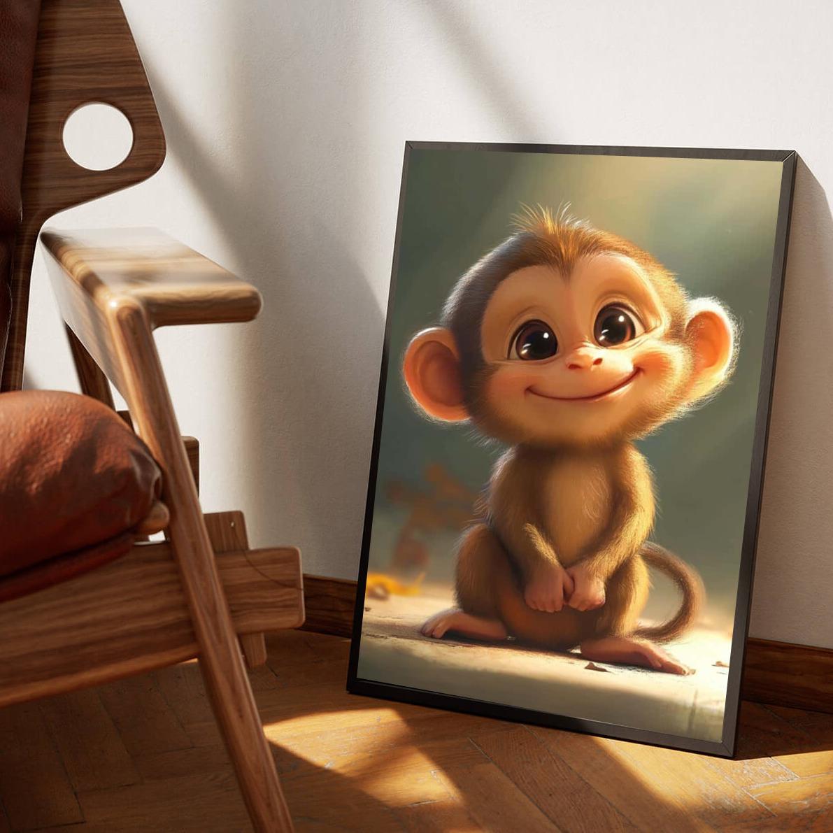 Baby Monkey Cartoon poster van 25 Artstreet