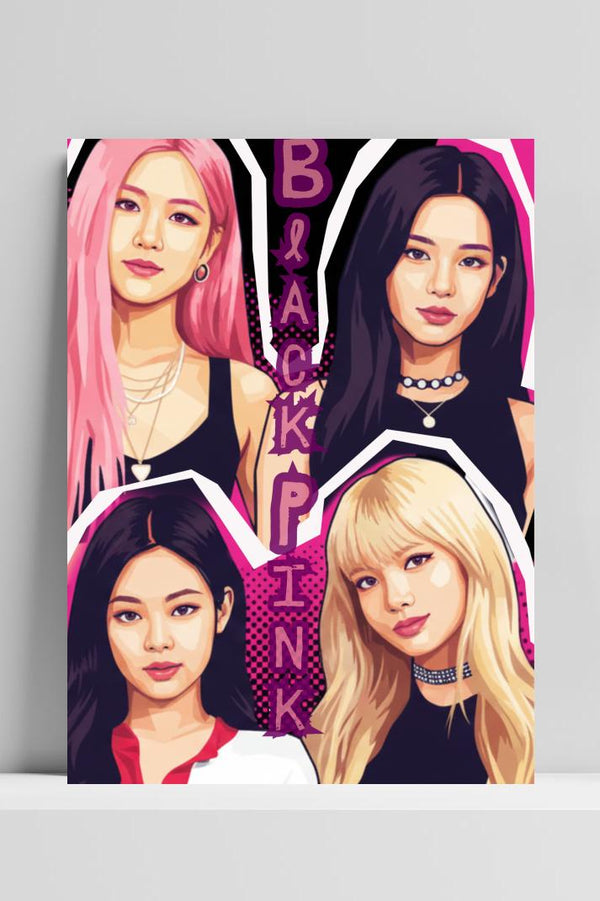 BLACKPINK Kpop Girl Group Band Poster