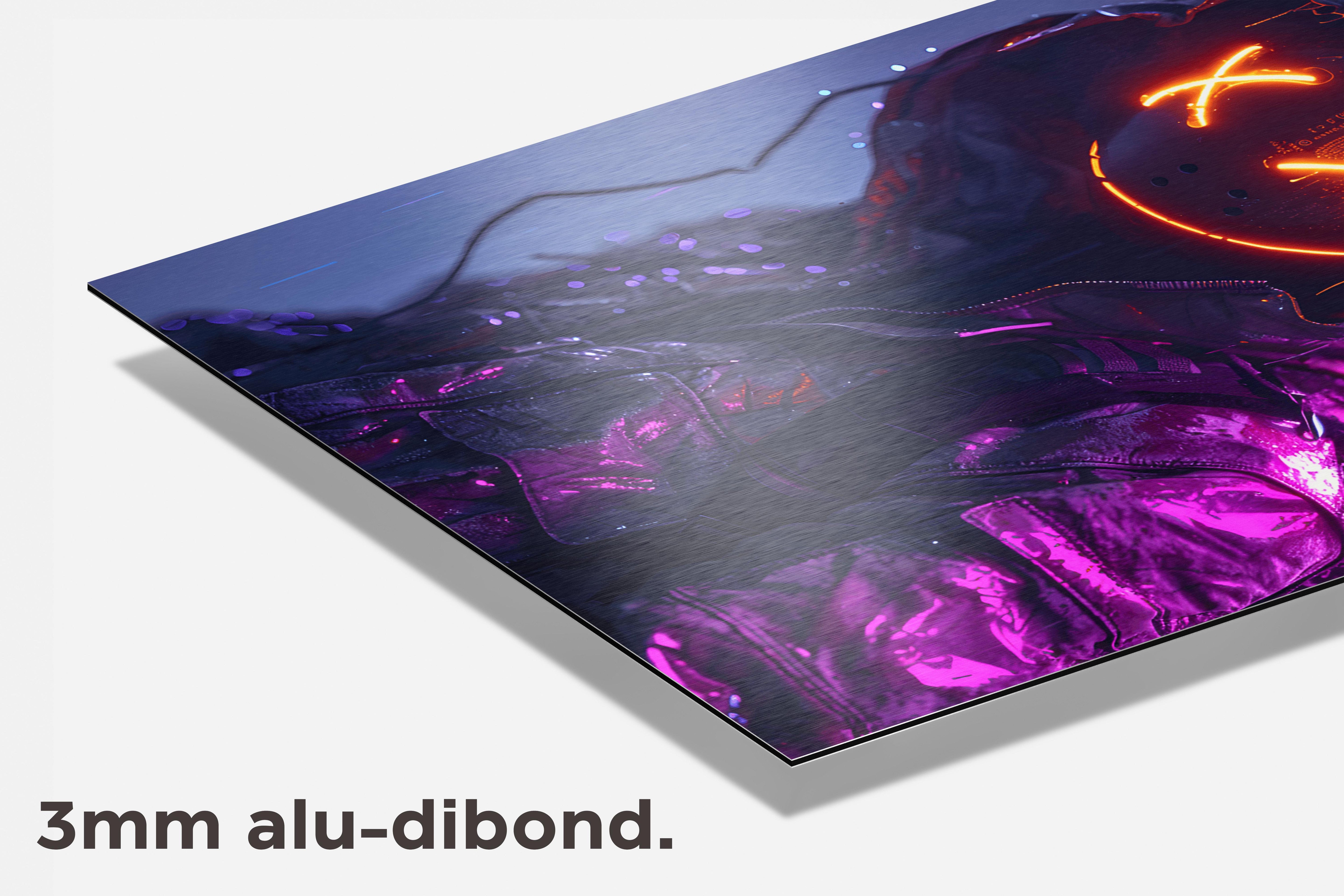 Neon X Smileys dibond detail