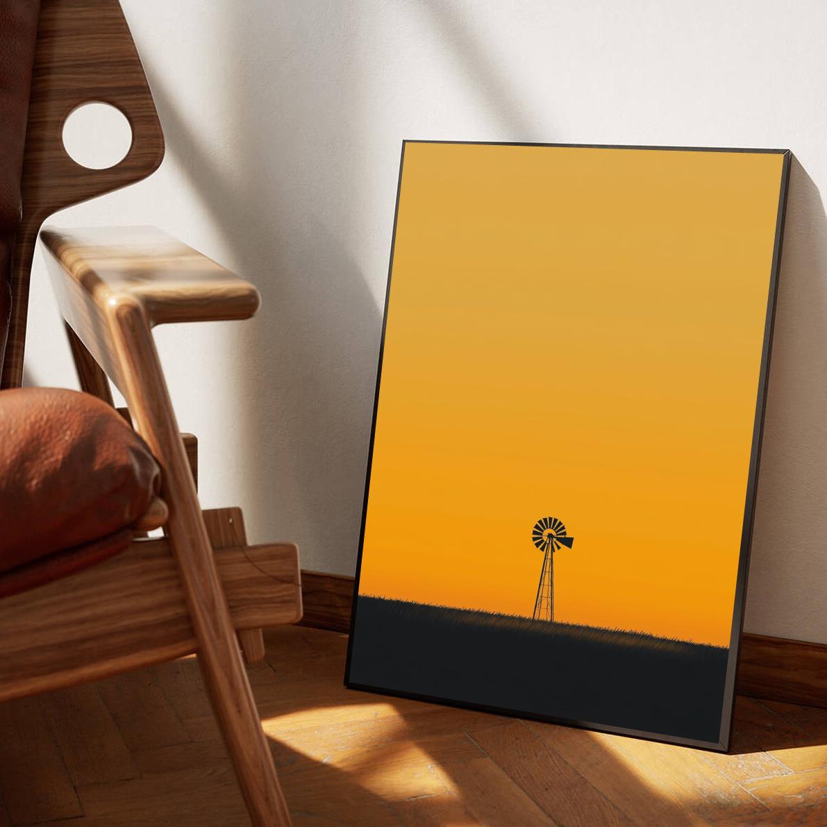 Windmill Minimalistic poster sfeerbeeld 1