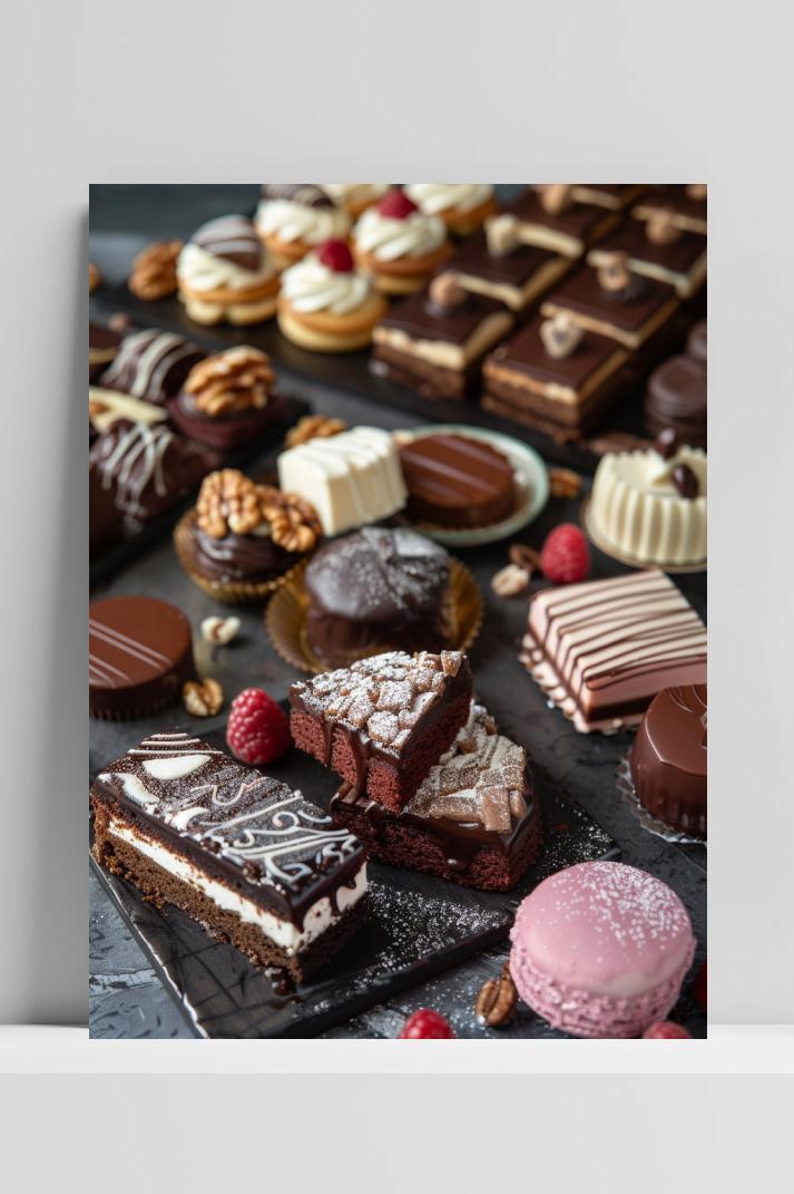 Desserts op 3mm aluminium dibond