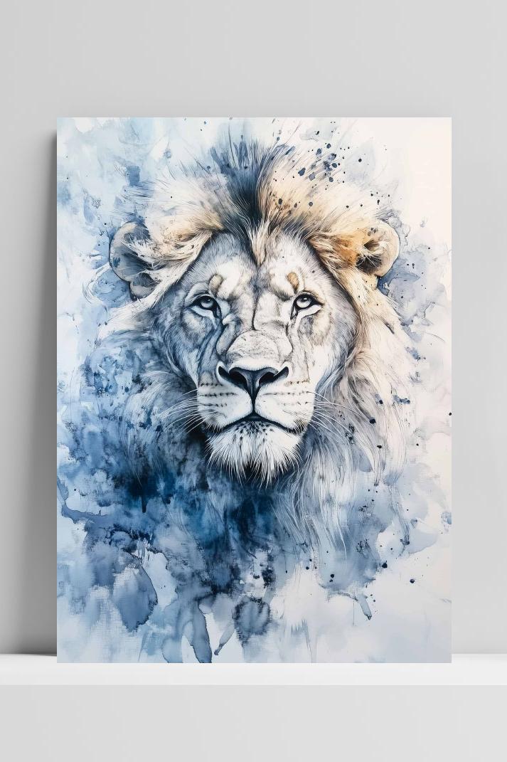 Leeuw op 3mm aluminium dibond