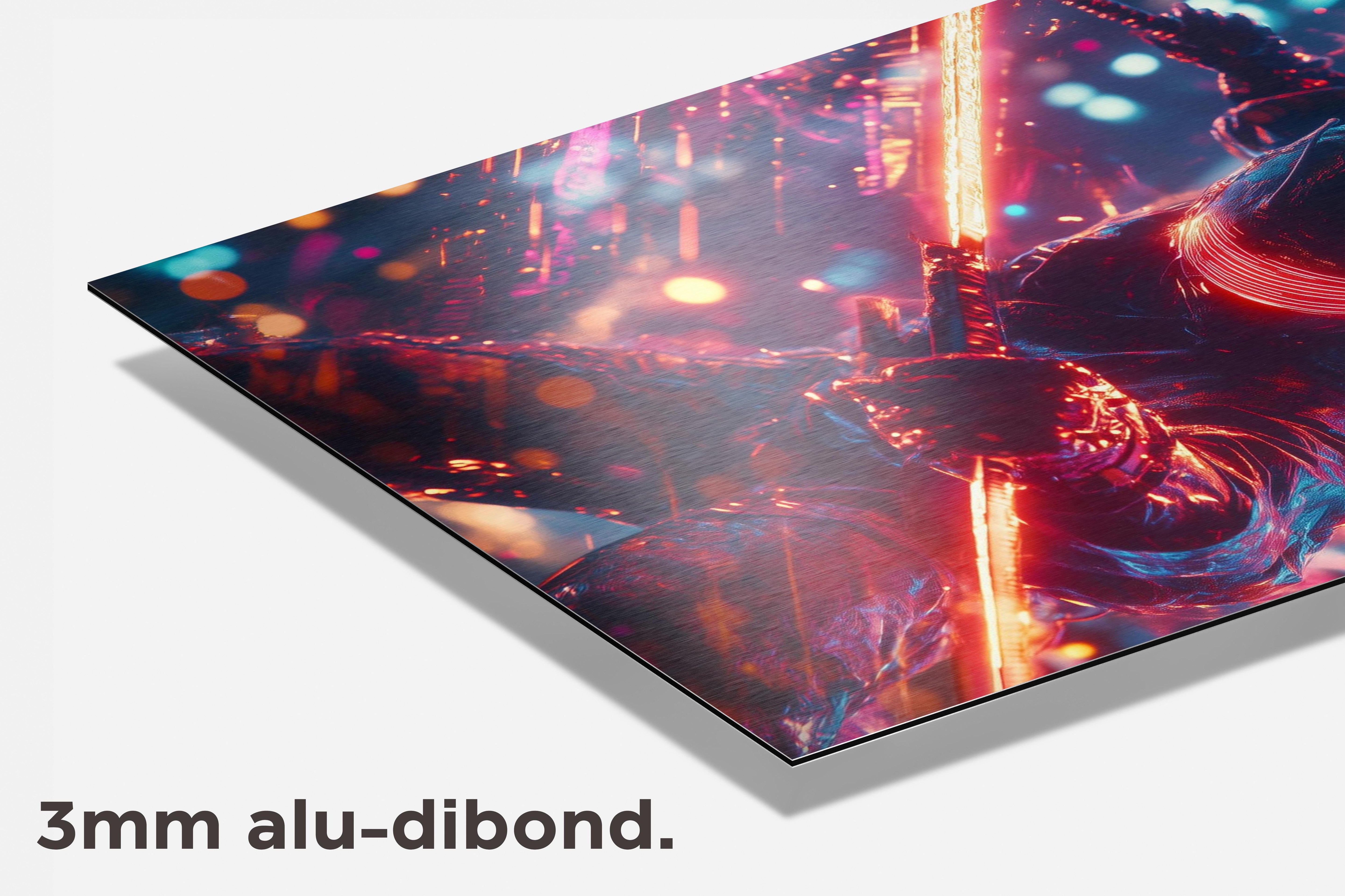 Neon Ninja dibond detail