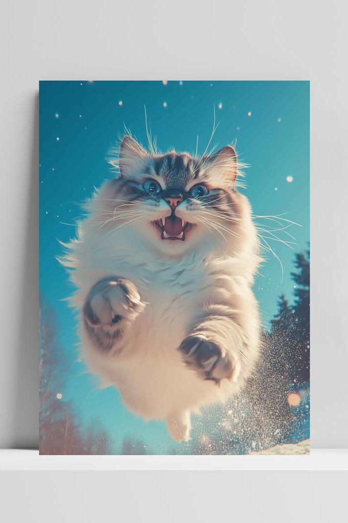 Woeste Kat op 3mm aluminium dibond