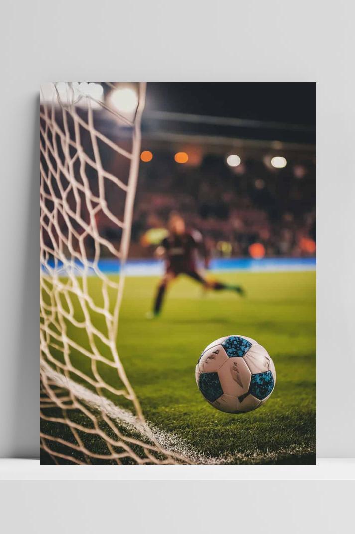 Voetbal Doel op 3mm aluminium dibond