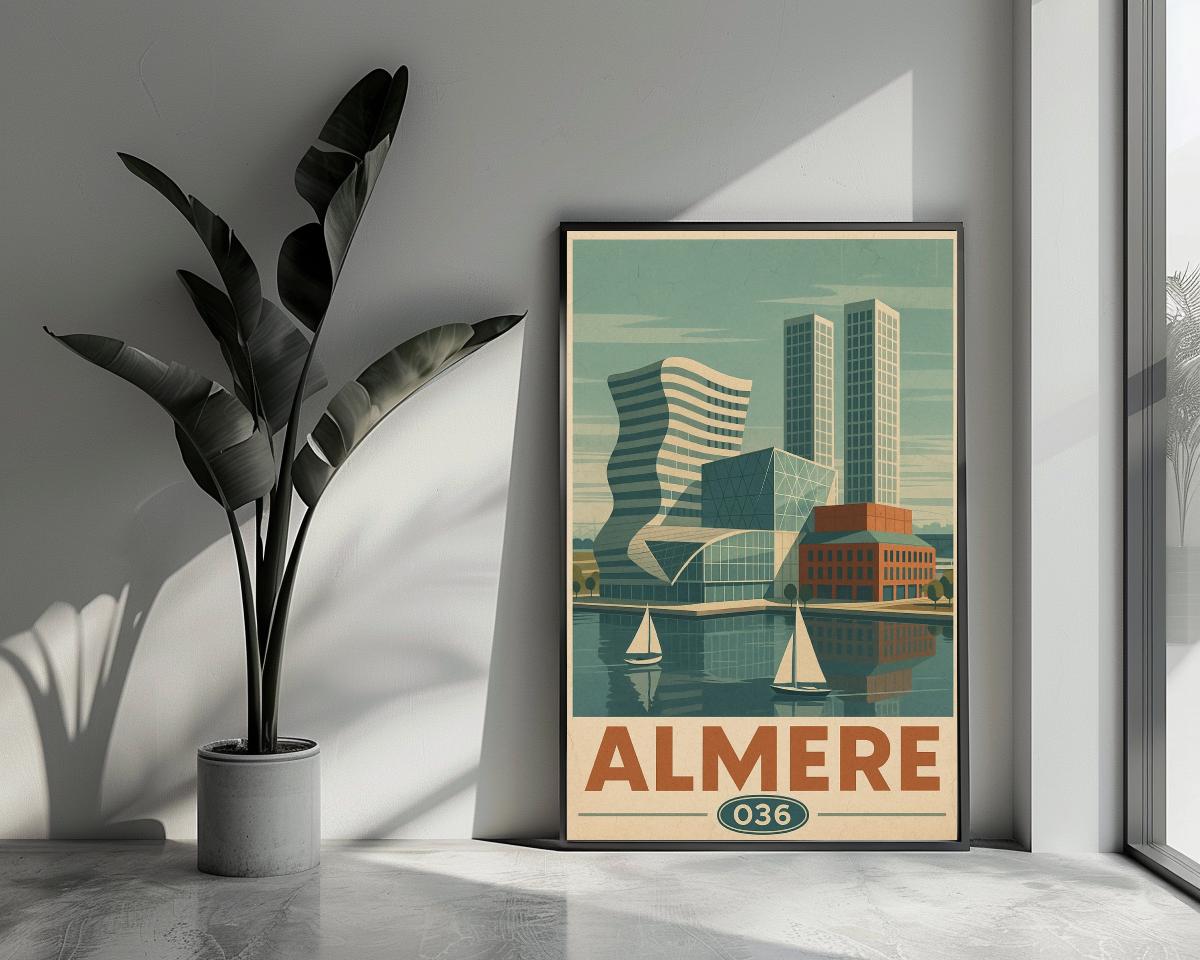 Almere Netherlands Vintage Text poster van 25 Artstreet