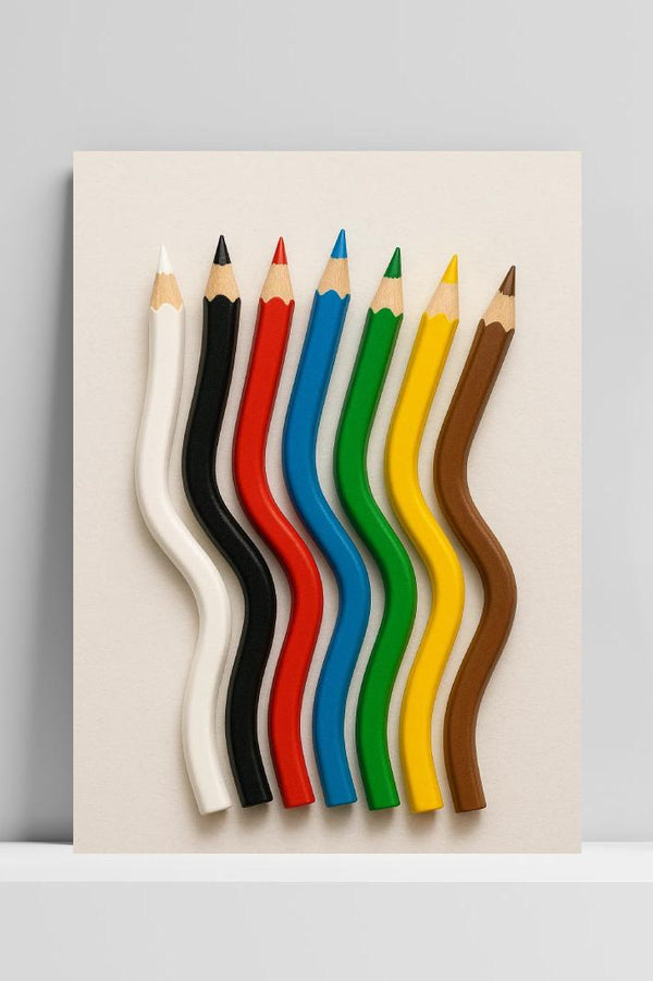 Colored Pencils Wavy poster