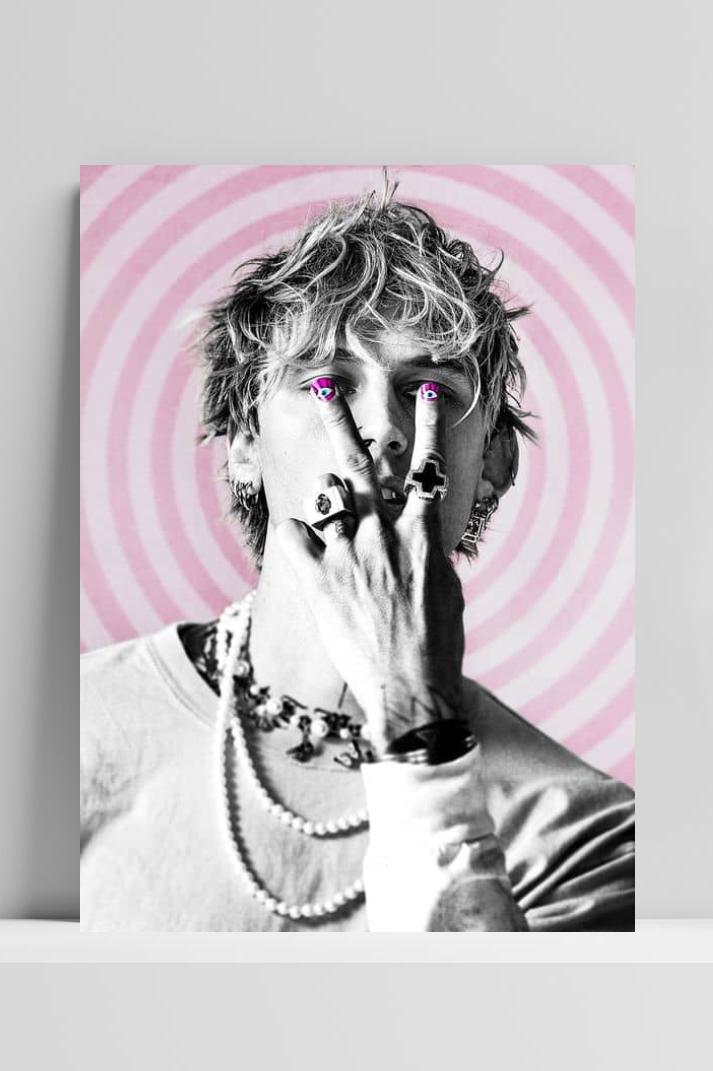 Machine Gun Kelly Roze op 3mm aluminium dibond