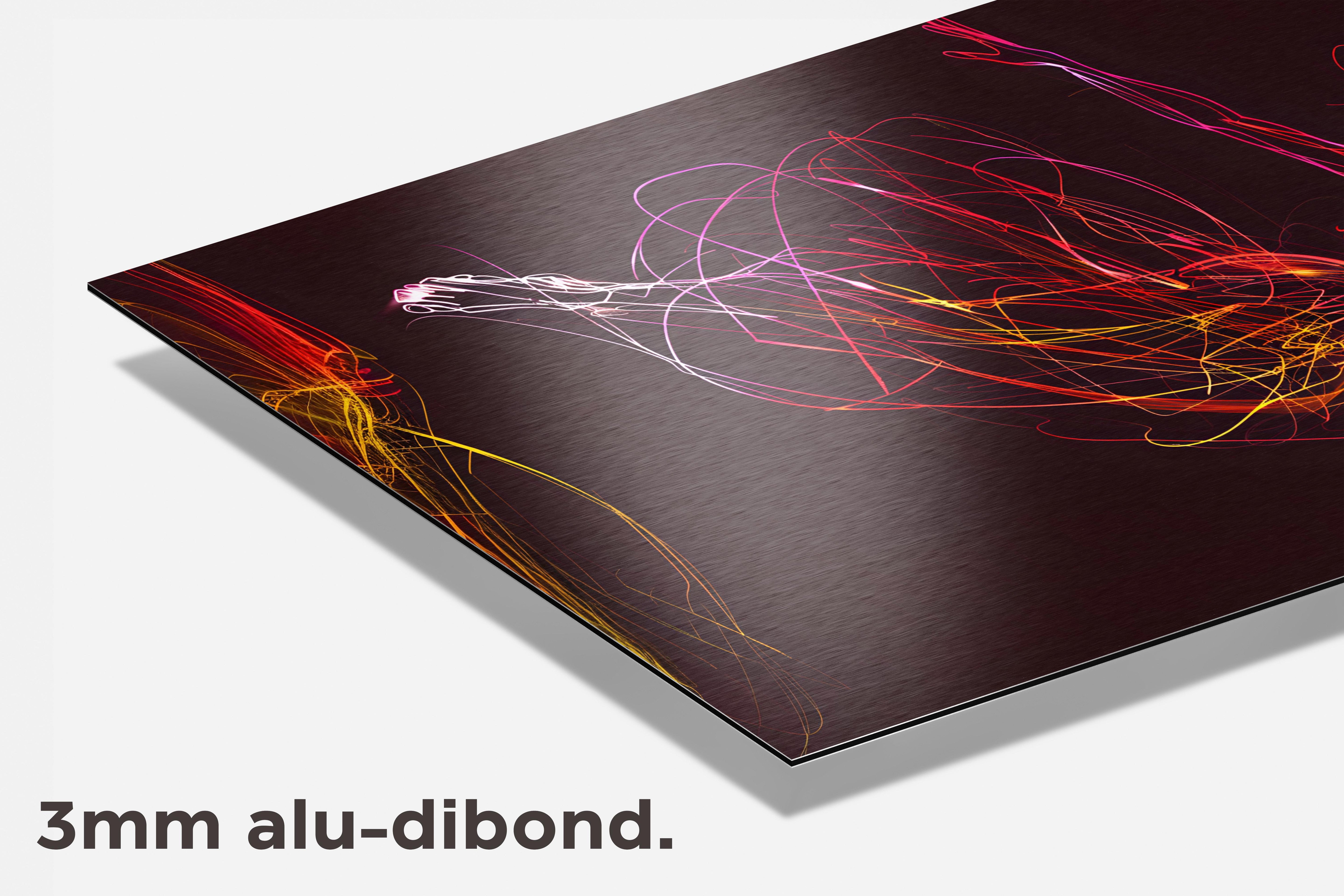 Neon Danser dibond detail