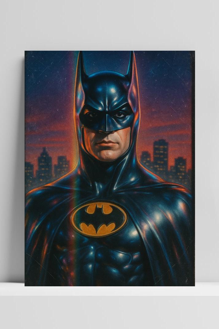 Batman Vintage op 3mm aluminium dibond