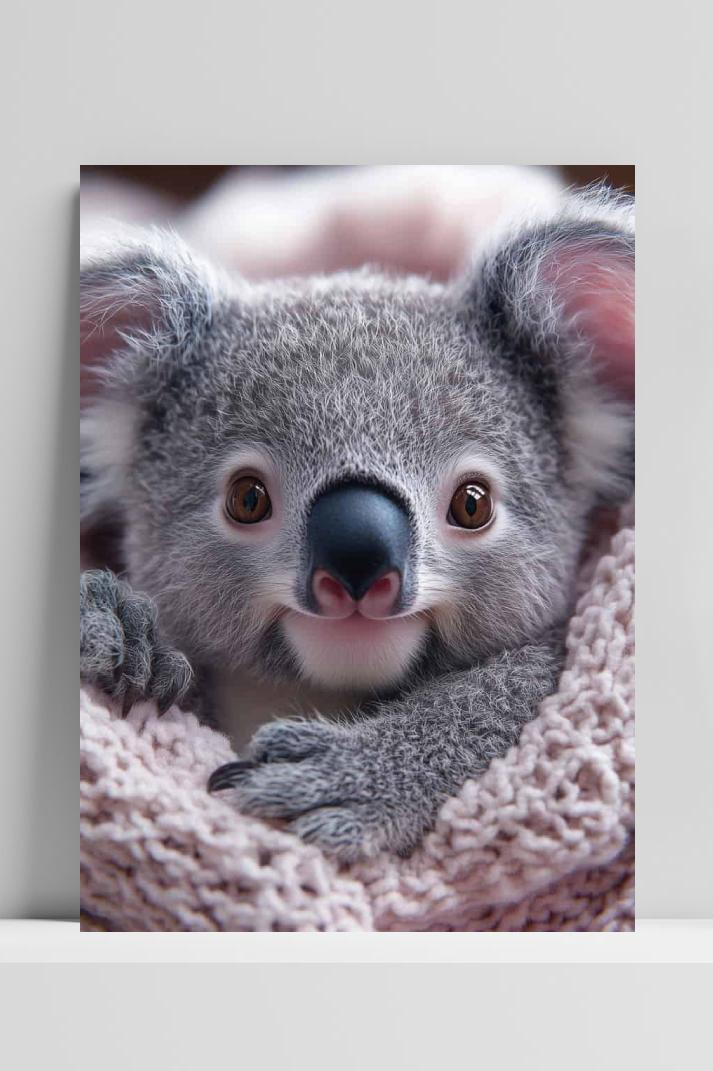 Koala op 3mm aluminium dibond