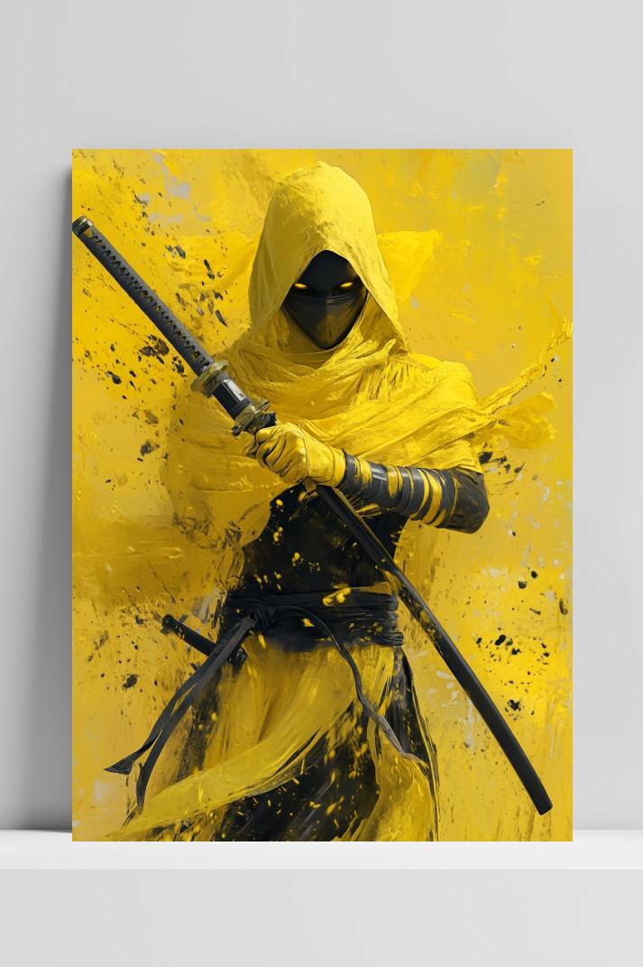 Yellow Ninja Sword in interieur