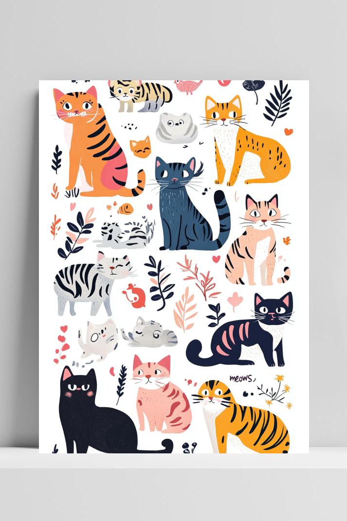 Cats Art op 3mm aluminium dibond
