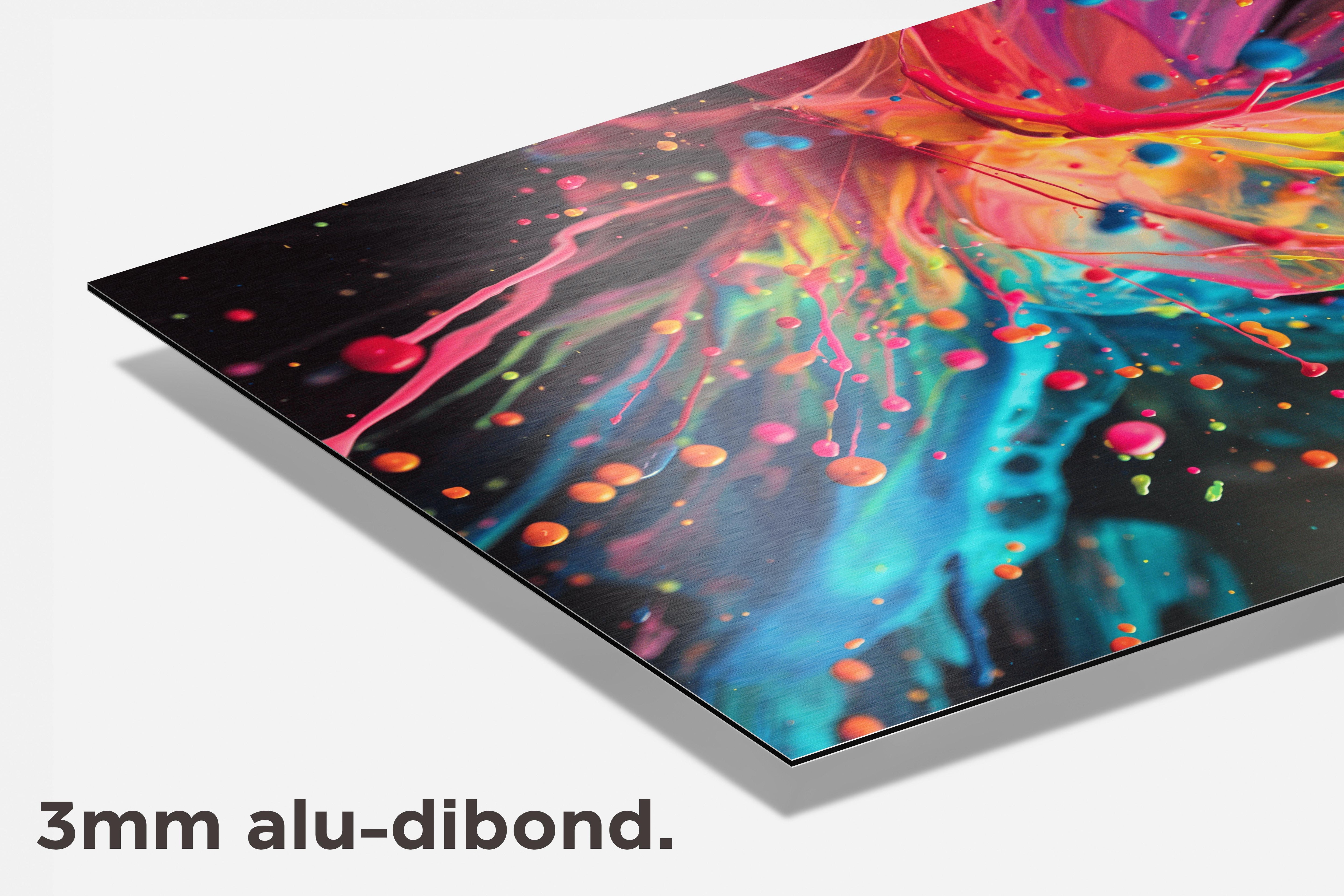 Verf Splash 3D dibond detail