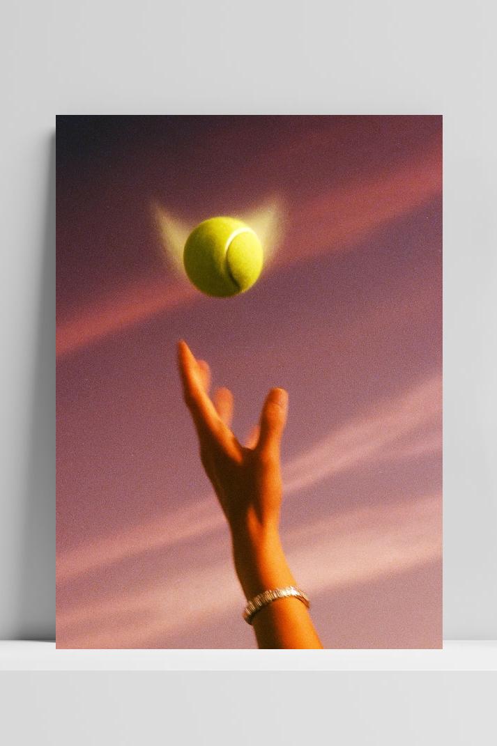 Tennis Ball Serve poster van 25 Artstreet