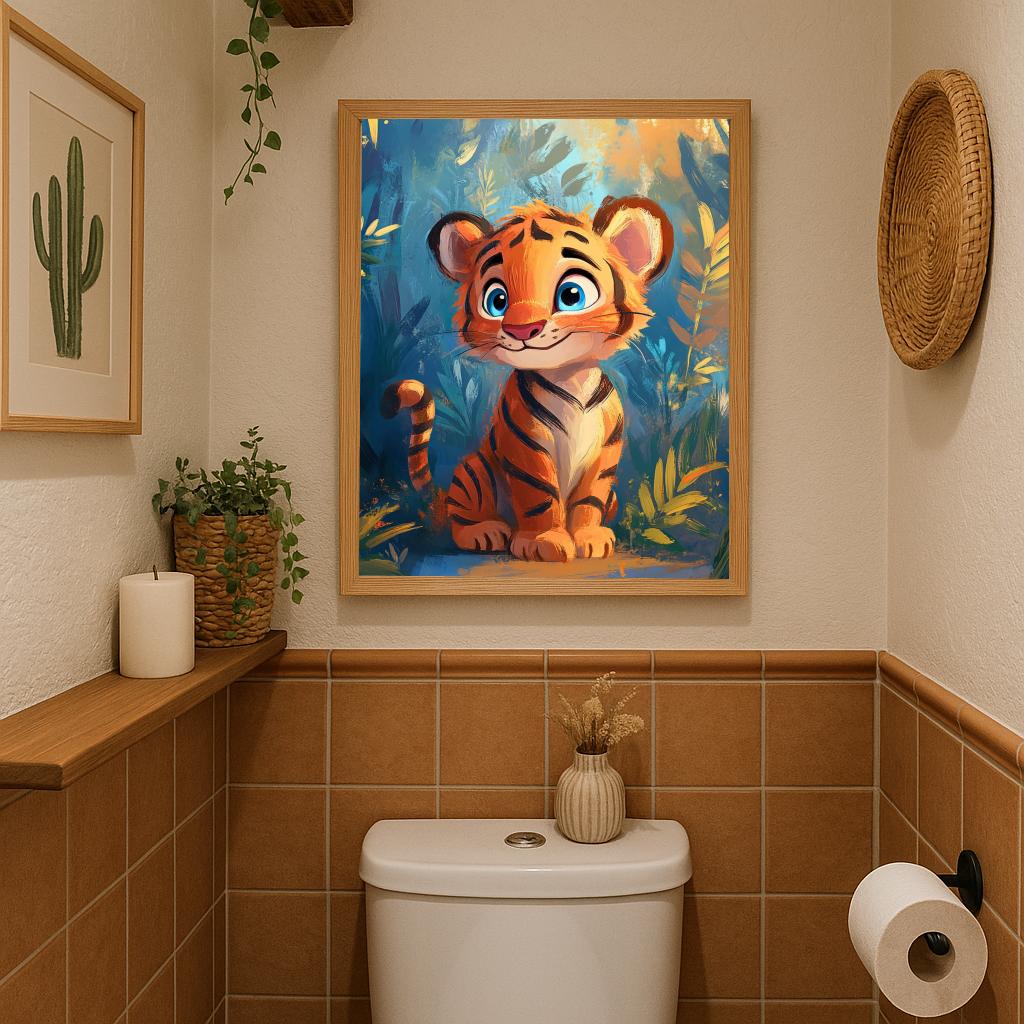 Tiger Aquarel poster sfeerbeeld 2