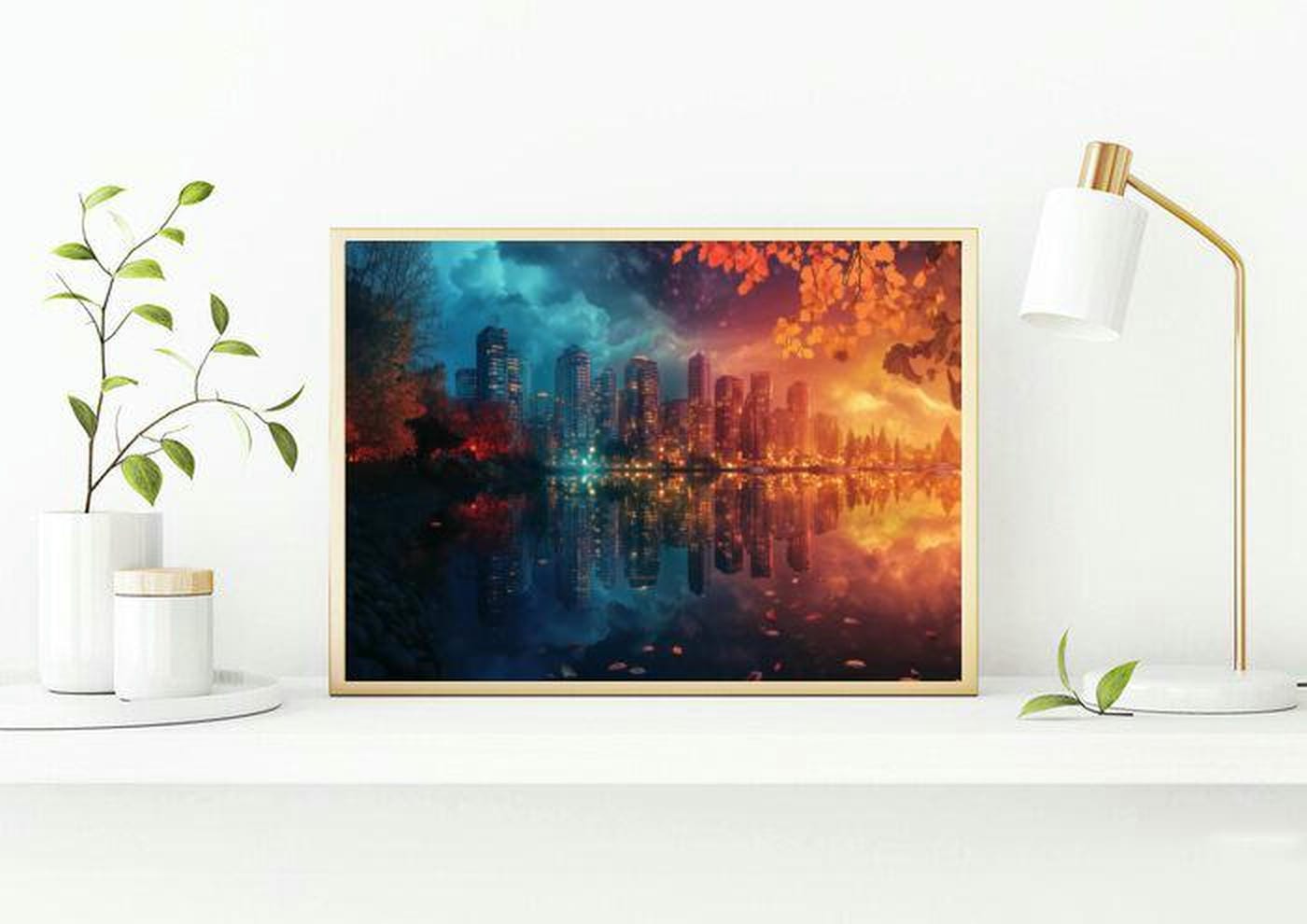 Cityscape Reflection poster sfeerbeeld 1