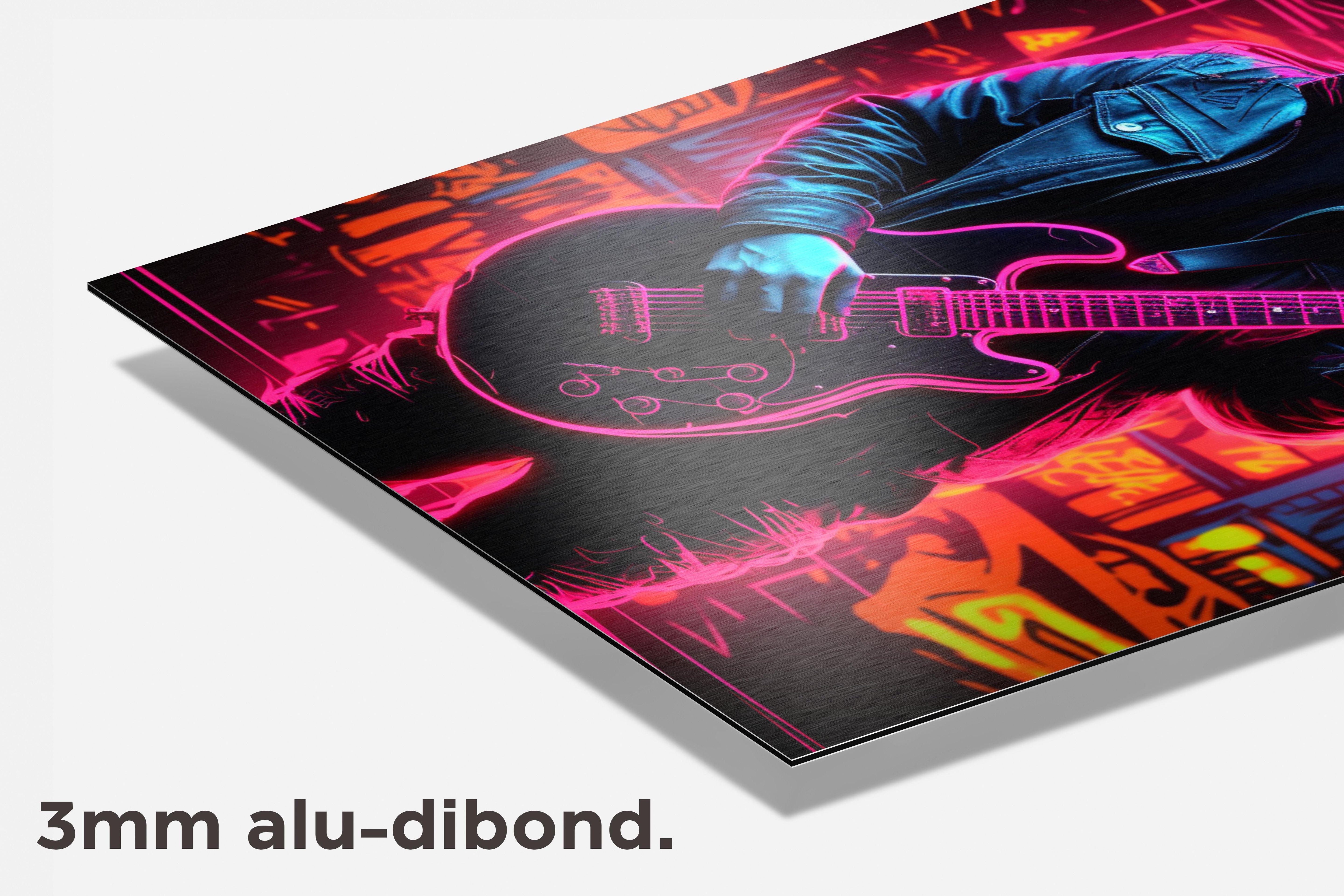 Ed Sheeran Neon dibond detail