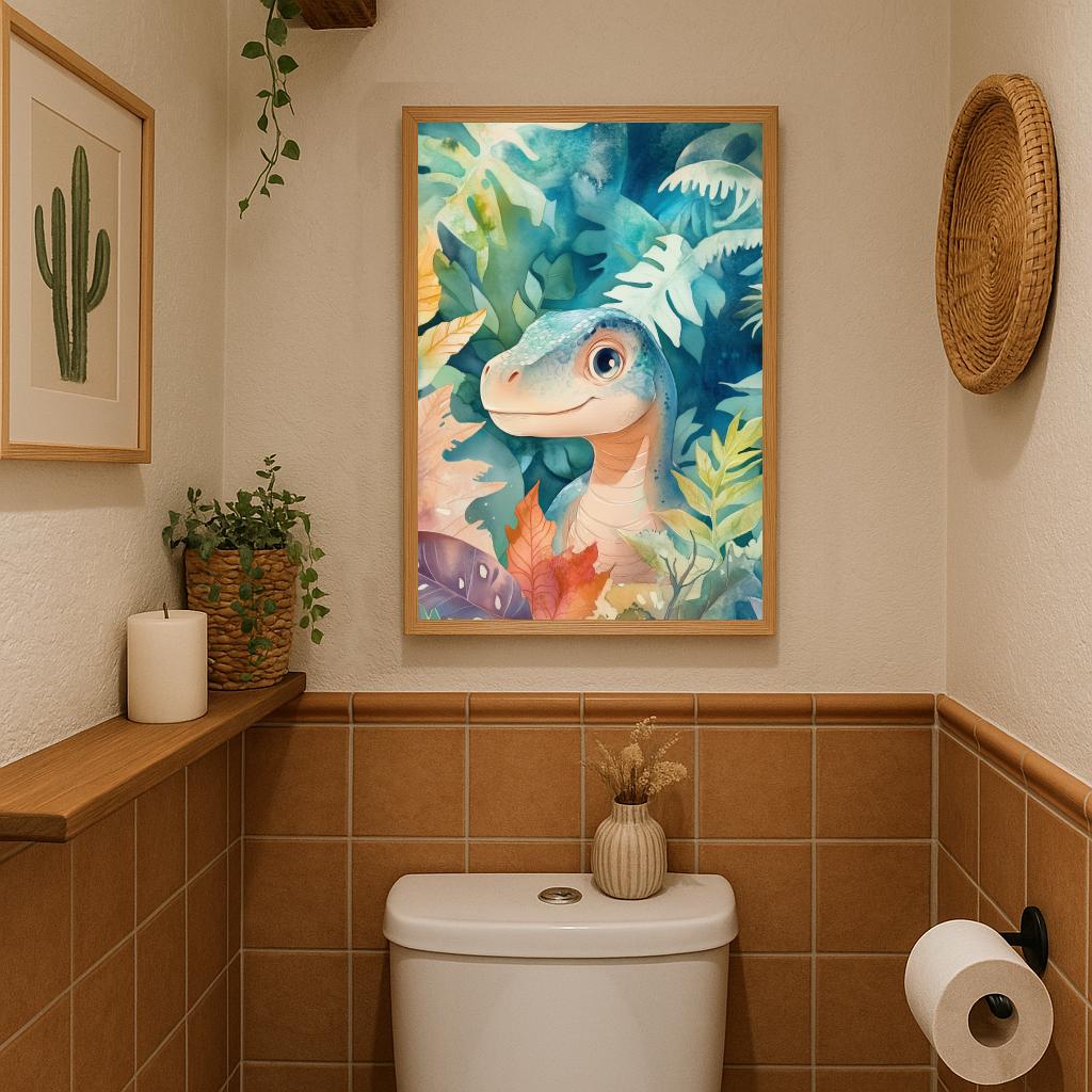 Dinosaur Aquarel poster sfeerbeeld 3