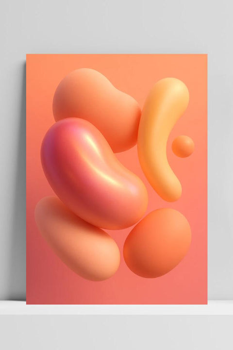 3D Shapes Digital poster