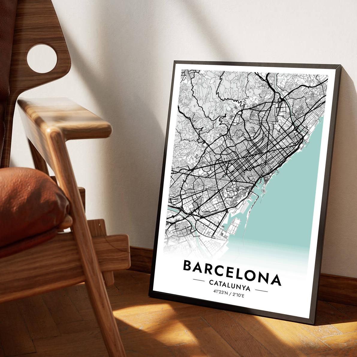 Barcelona Catalunya Blue poster sfeerbeeld 1