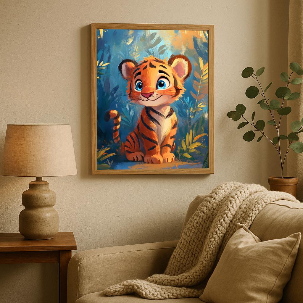 Tiger Aquarel poster sfeerbeeld 1