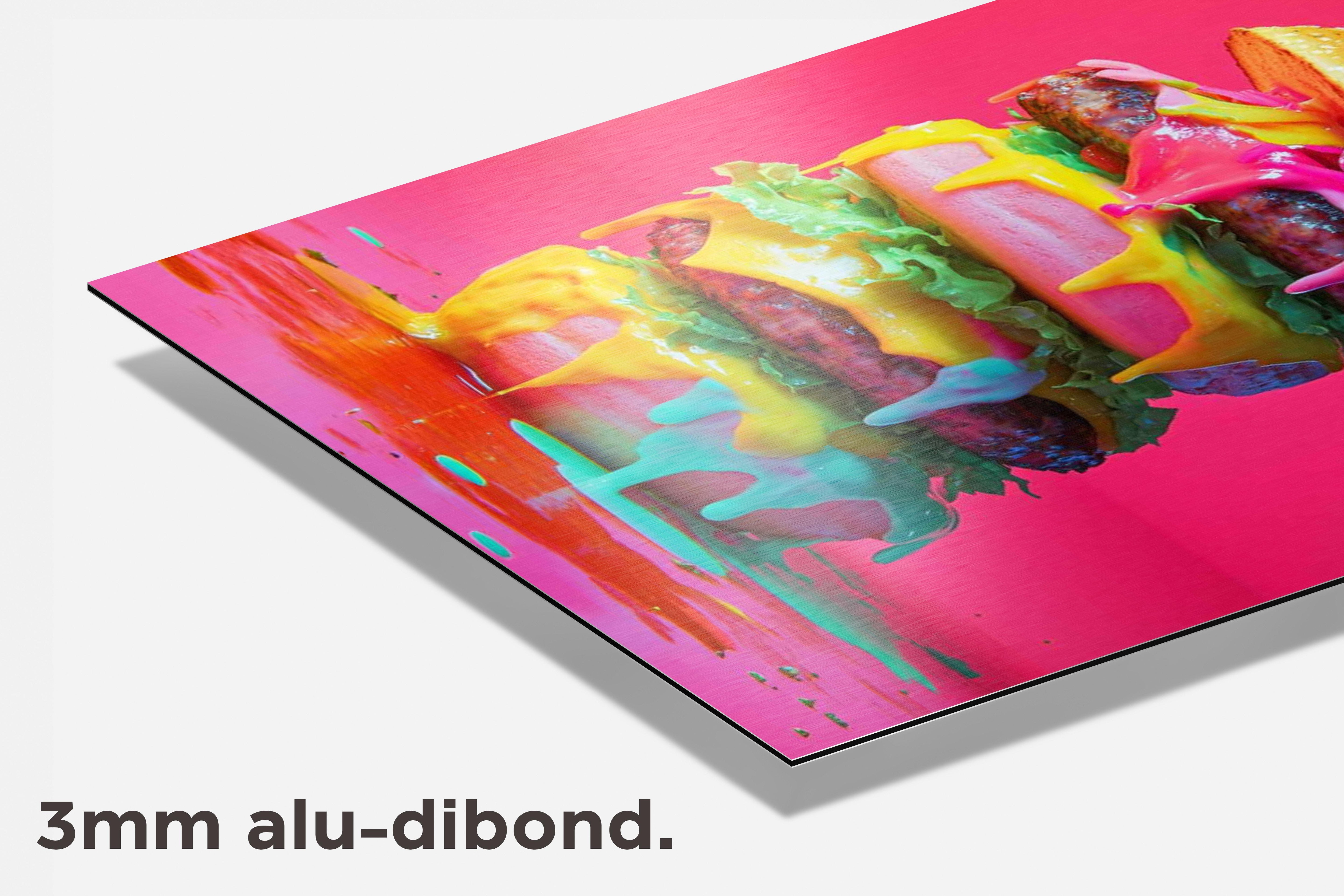 Kleurrijke Hamburger dibond detail